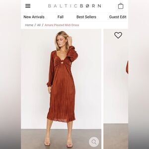 Baltic Born Amani Rust Long Sleeve Dress